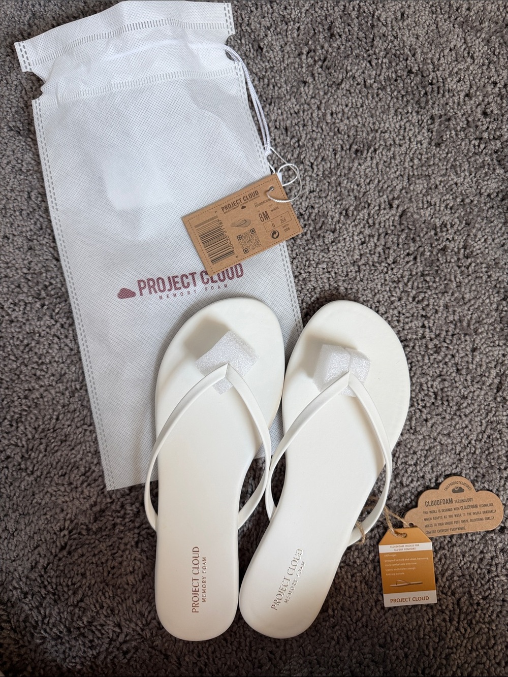 Women's White Flip Flop Sandals